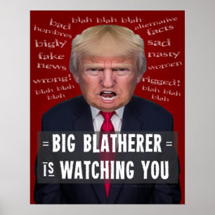 Affiches L'anti-président Donald Trump 1984 Parodie politiq