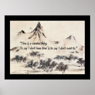 Affiches Lao Tzu Time est créé Citation