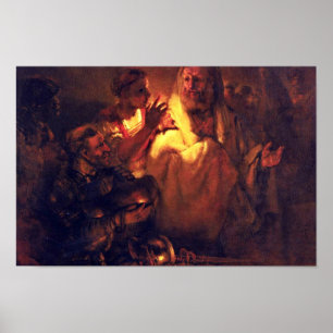 Affiches L'Apôtre Pierre nie le Christ, par Rembrandt Harme