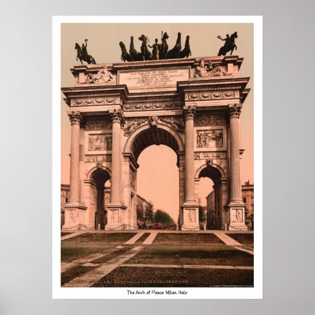 Affiches L'Arc de la Paix, Milan, Italie (Devant)