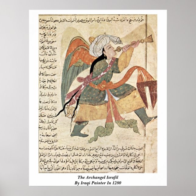 Affiches L'Archange Israfil Par Peintre Irakien En 1280 (Devant)