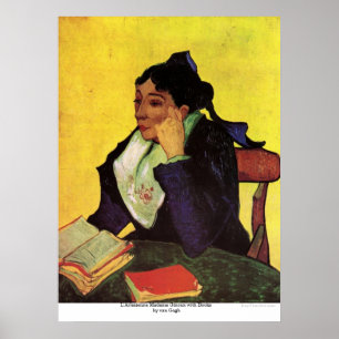 Affiches L'Arlesienne Madame Ginoux with Books by van Gogh