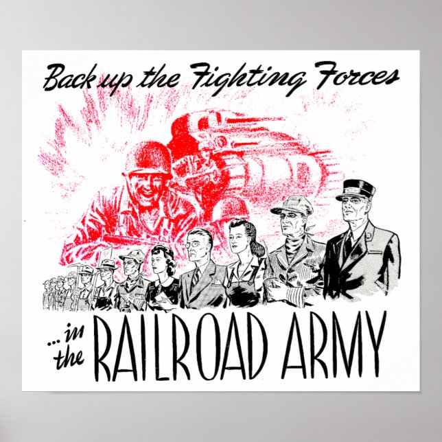 Affiches L'Armée du Chemin de Fer - Soutenez les Forces de  (Devant)