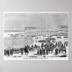 Affiches L'armée prussienne traverse le Shlei à Arnis