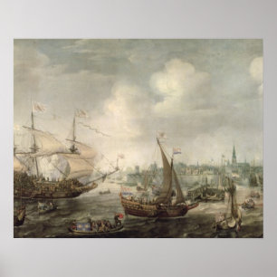 Affiches L'arrivée de Fredrick V chez Vlissingen en 1613 (o