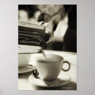 Affiches L'art d'à café frais/de s'ajouter cuits à la