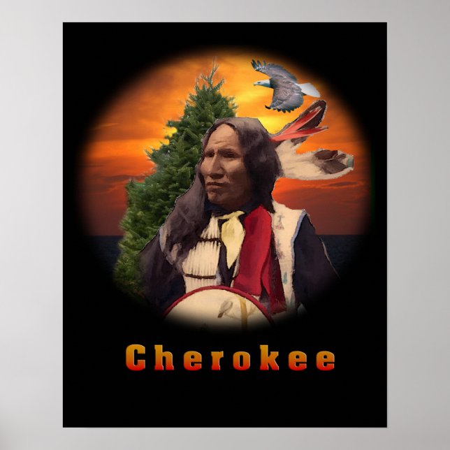 Affiches L'art indien Cherokee (Devant)