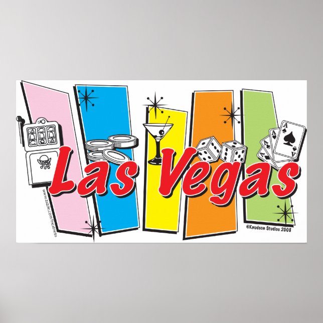 Affiches Las Vegas-Retro (Devant)