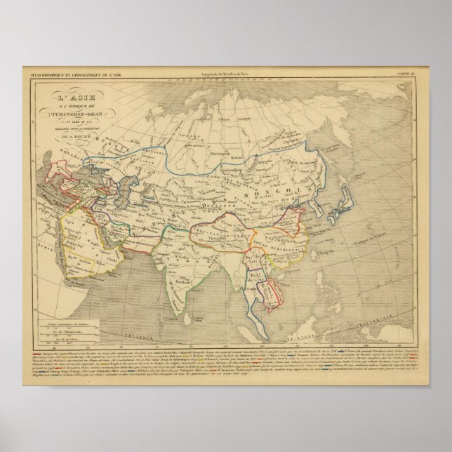 Affiches L'Asie, l'an 1220 ap JC (Devant)