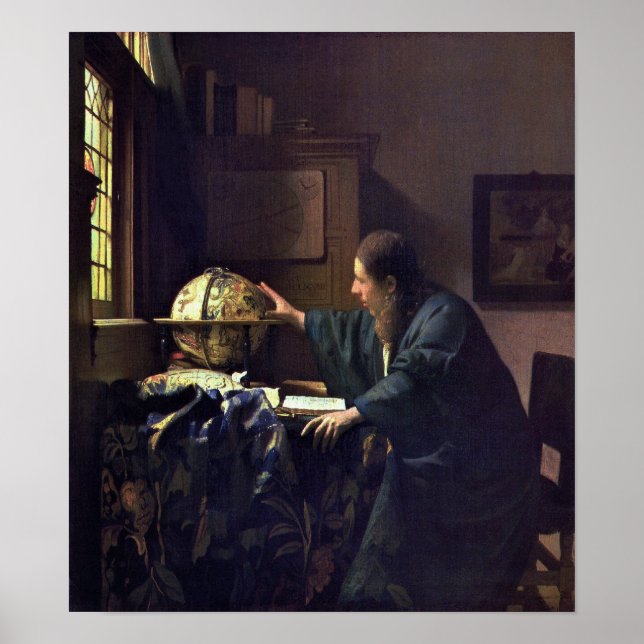 Affiches L'astronome par Johannes Vermeer (Devant)