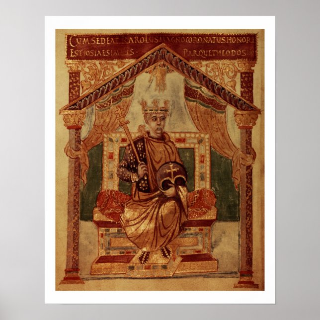 Affiches Lat 1152 f.3v Charlemagne (Carolus Magnus, Charles (Devant)