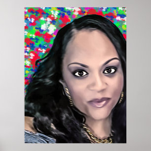 Affiches Latoya in color selfie