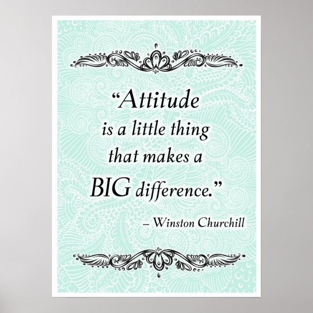 Affiches L'attitude est une petite chose - Citation positiv (Devant)