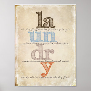 Affiches Laundry Room Sign