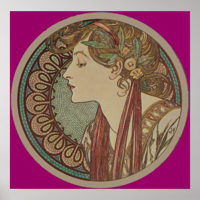 Affiches Laurel de Alphonse Mucha ( 1901 ) Art nouveau (Devant)