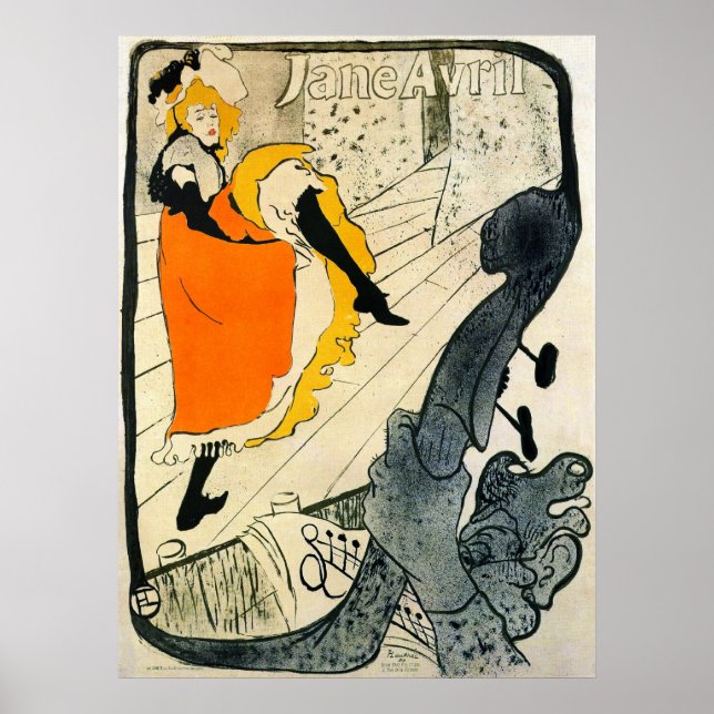 Affiches Lautrec : Jane Avril danse le Can-Can (Devant)
