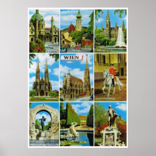 Affiches L'Autriche vintage, Wien, Vienne, et environ