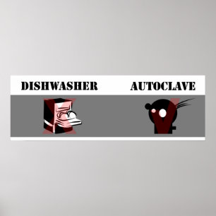 Affiches Lave-vaisselle pas égal Autoclave