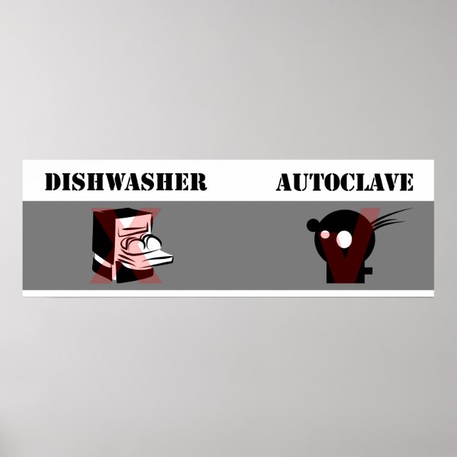 Affiches Lave-vaisselle pas égal Autoclave (Devant)