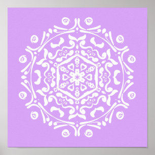 Affiches Lavender Mandala