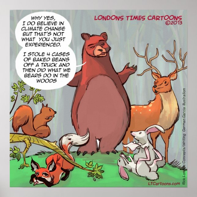 Affiches L'avis de la faune sur le changement climatique Po (Devant)