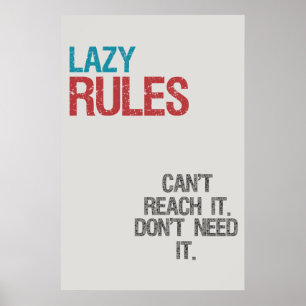 Affiches Lazy rules