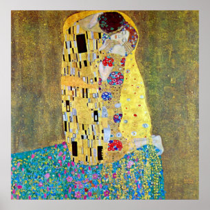 Affiches Le baiser 2 par Gustav Klimt