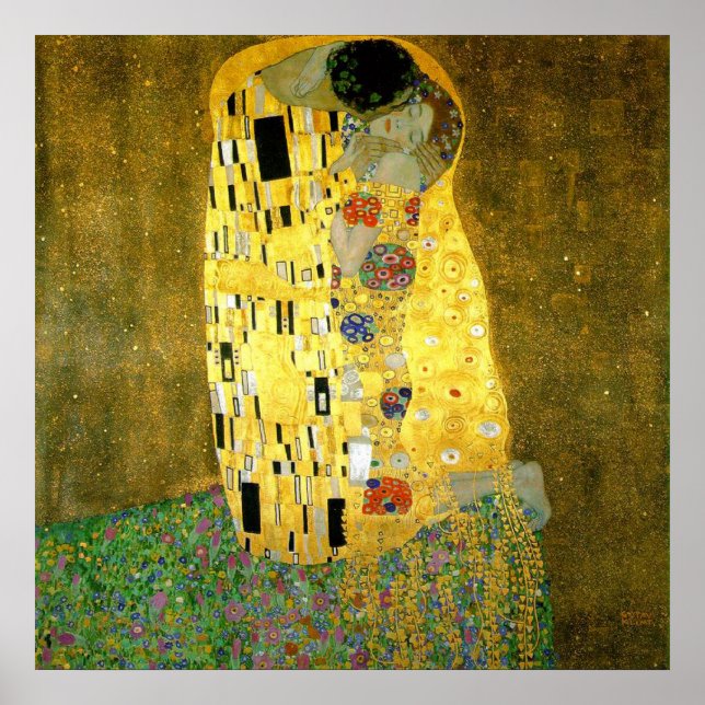 Affiches Le baiser de Gustav Klimt (Devant)