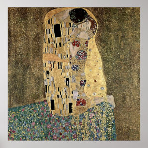 Affiches Le baiser de Gustav Klimt (vers 1908)