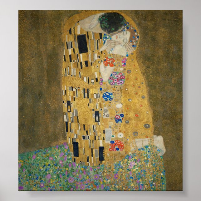 Affiches Le baiser - Gustav Klimt (Devant)