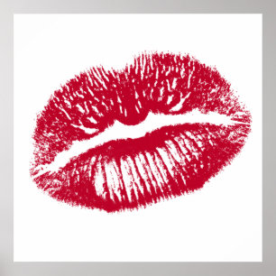Affiches Le Baiser, Lèvres Rouges