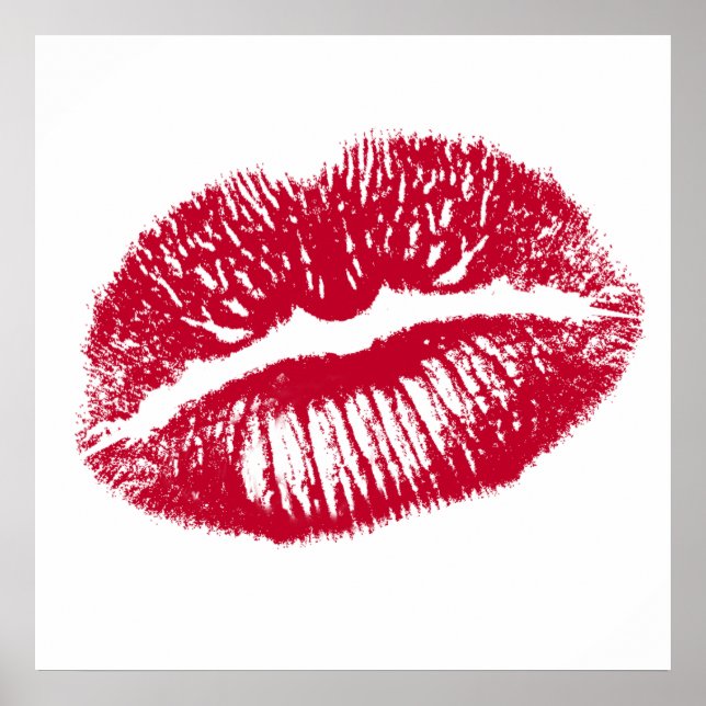 Affiches Le Baiser, Lèvres Rouges (Devant)