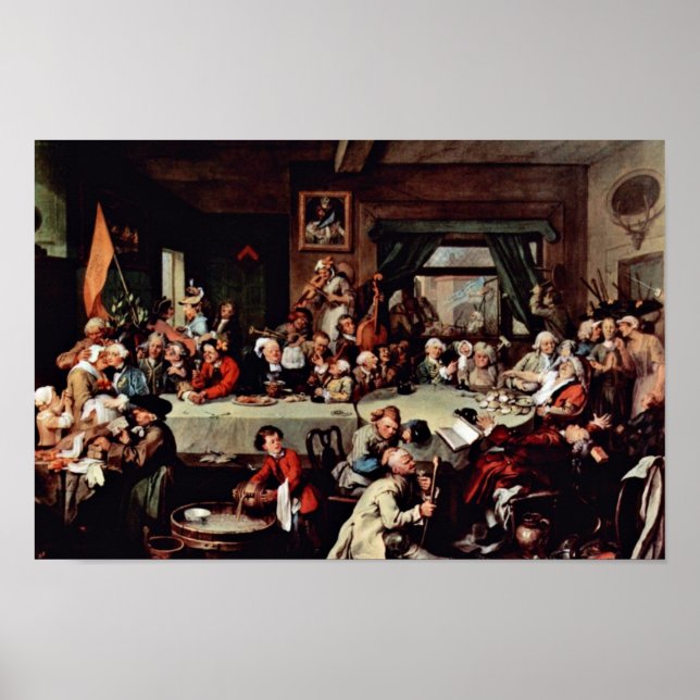 Affiches Le Banquet" De Hogarth William (Best Quality) (Devant)