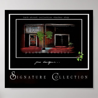 Affiches Le barbier sur les banques