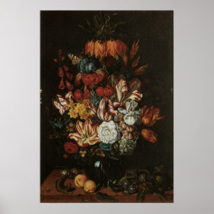 Affiches Le baroque vintage, toujours fleurs florales de la