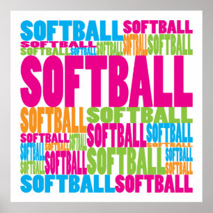 Affiches Le base-ball coloré
