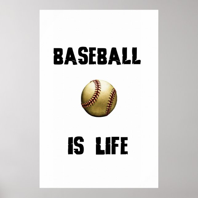 Affiches Le baseball est Life (Devant)