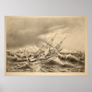 Affiches Le bateau Tempête-Jeté en l'air