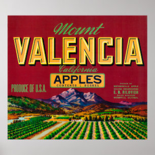 Affiches Le bâti Valence Apple marquent - Watsonville, CA