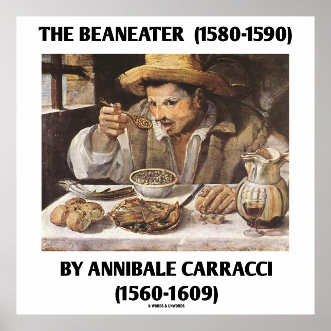 Affiches Le Beaneater (1580-1590) Par Annibale Carracci (Devant)