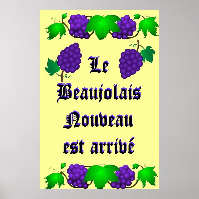 Affiches Le Beaujolais Nouveau (Devant)