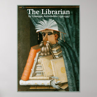 Affiches Le bibliothécaire par Arcimboldo