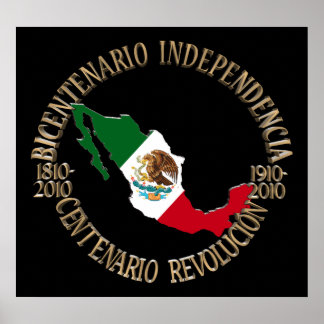 Affiches Le bicentenaire et le centenaire du Mexique