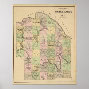 Affiches Le bois de construction débarque la carte 5