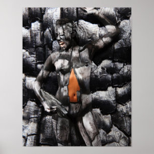 Affiches Le bois Petrified Bodypaint