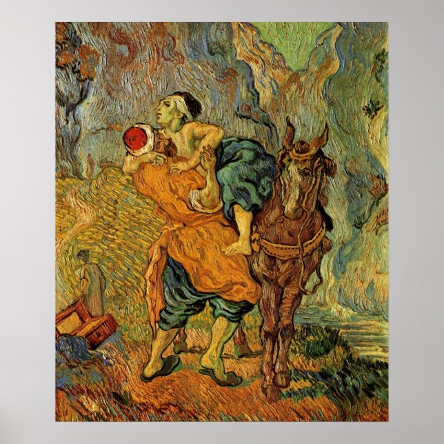 Affiches Le Bon Samaritain par Vincent van Gogh (Devant)