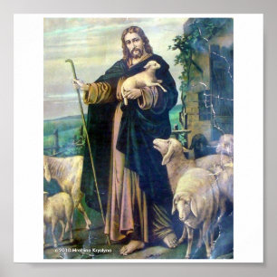 Affiches LE BON SHEPHERD SUR CANVAS c.1900