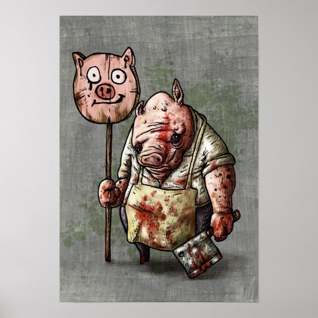 Affiches Le Boucher aux cochons (Devant)