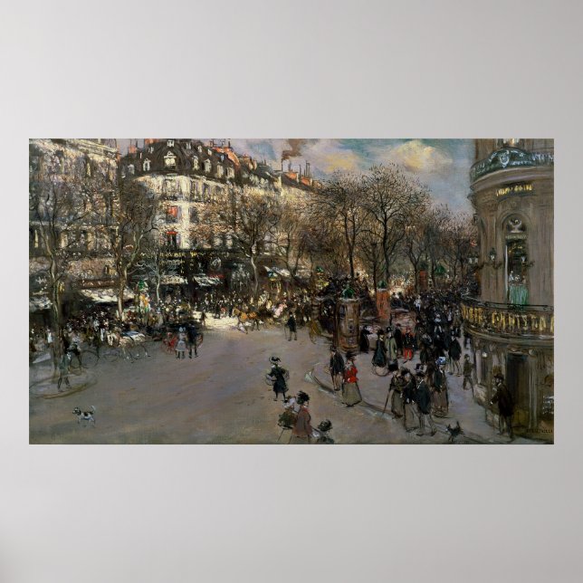Affiches Le boulevard des Italiens, vers 1900 (Devant)