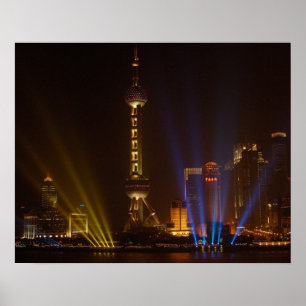 Affiches Le Bund (front de mer) à Shanghai. Regard